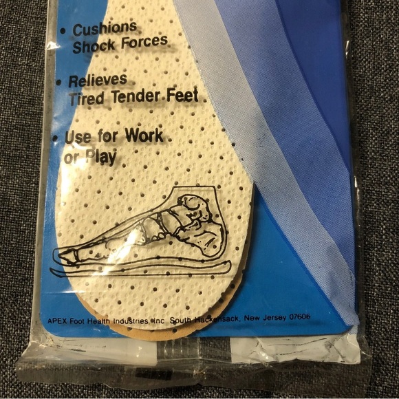 NEW Apex e-z fit cushion Mens insoles Sz 9 UNOPENED NWT - Picture 5 of 6